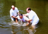 Евангелска црква Неготино - прво крстување